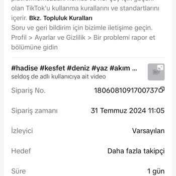 TikTok Tanıtım Para İadesi