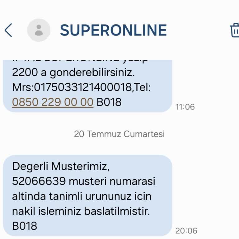 Turkcell Superonline Nakil Hizmeti Tamamlanamıyor