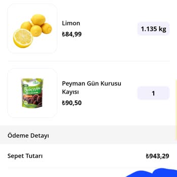 Getir Büyük Kartımdan Fazla Para Çekti Ve Eksik Ürün Teslim Etti.