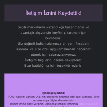 Tombank İznim Olmadan Bir Şeylere Onay Vermiş