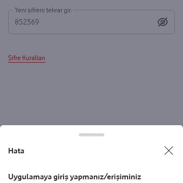 Vodafone Pay Erişim Sorunu Çözüm Talebi