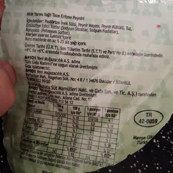 A101 Tost Peynirinde Plastik Kokusu