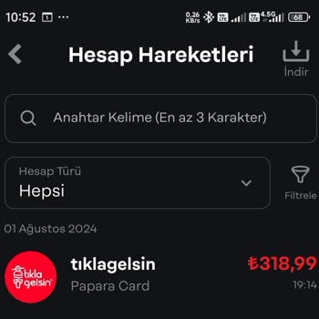 Tıkla Gelsin Gel Al Siparişi Oluşmadı