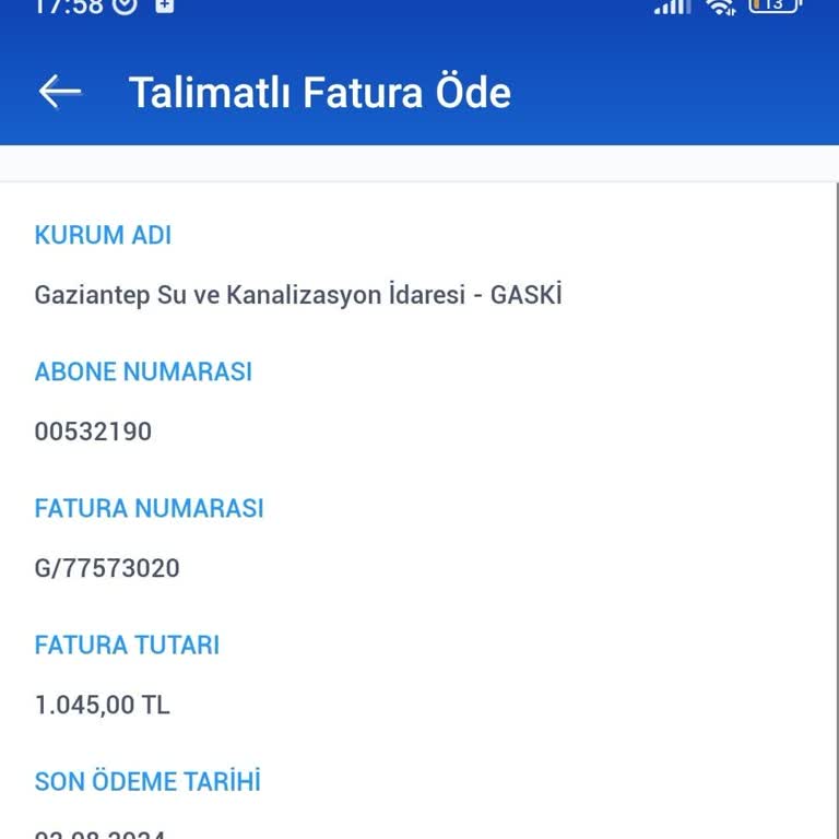 GASKİ Adaletsiz Gerçeği Yansıtmayan Su Faturası