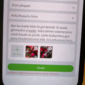 Çiçek Sepeti Soluk Çürük Çiçek Gönderiyor