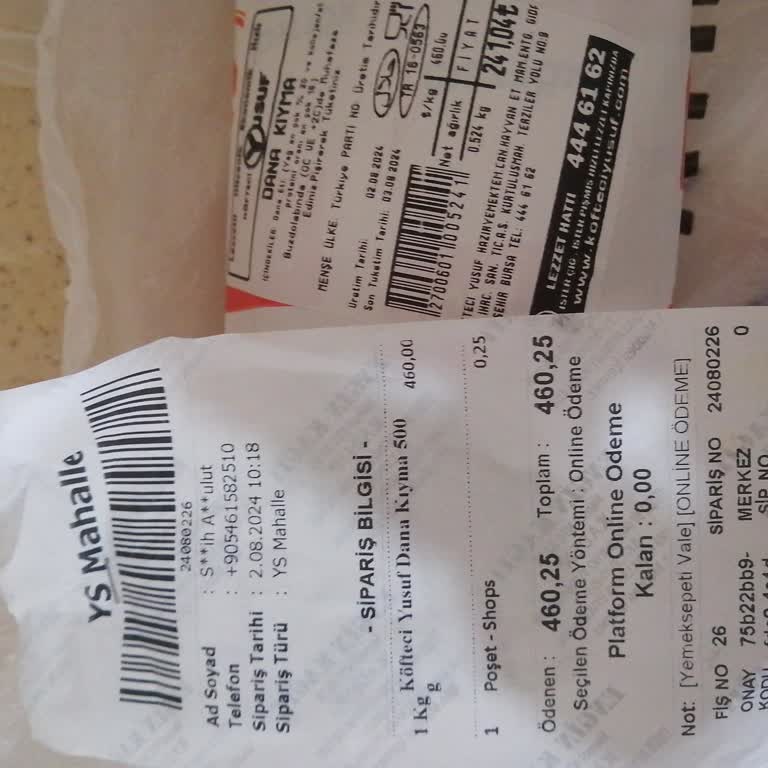 Köfteci Yusuf Eksik Ürün Geldi