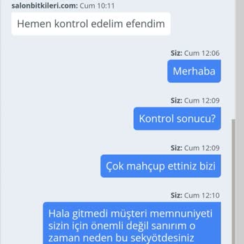 Salonbitkileri.com Şikayeti Sipariş Veriyorsunuz Gitmiyor Ve Muhatap Y