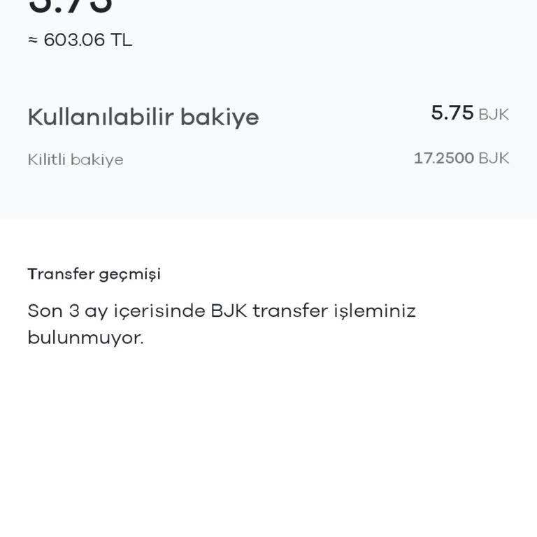 Paribu BJK Fan Token Çekemiyorum.