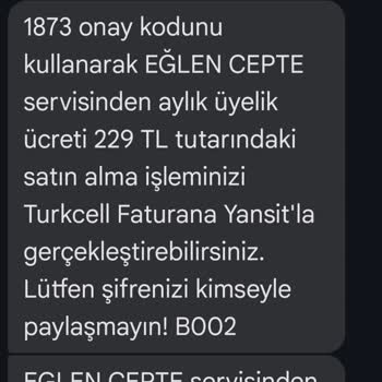 Eğlen Cepte Ödeme İadesi Talebi