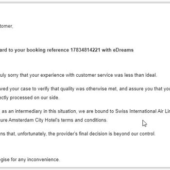 eDreams Does Not Allow Reservation Updates