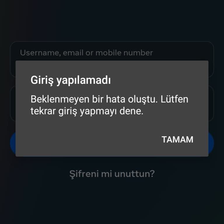 Instagram Sorun Çözülmesi