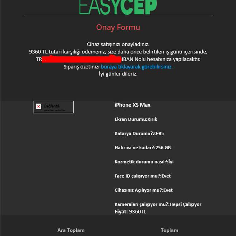 EasyCep Cihaz Satış Ücretini Yaklaşık 1 Aydır Yatırmıyor!