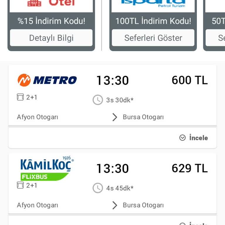 Obilet Yanıltıcı Bilgi Veriliyor