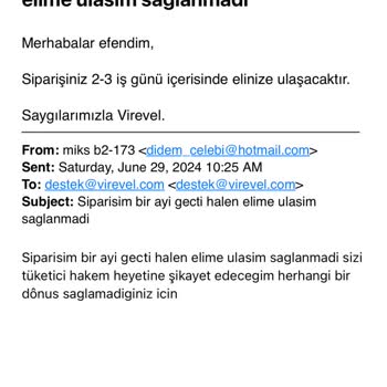 Viravel Virevel Sitesinden Yapmış Olduğum Alışveriş