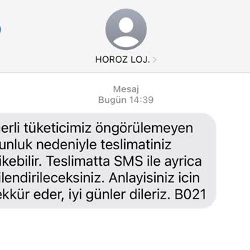 Horoz Lojistik Firması Ürünü Teslim Etmiyor