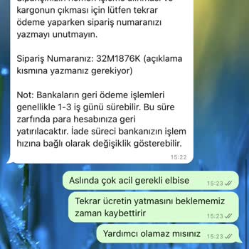 Maliav Butik (instagram: maliavdesign) Maliav Butik'ten Sipariş Ve İade Sorunu