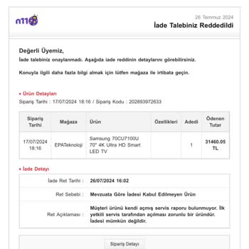 N11 Destek Ekibi / EPA Teknolojisi Satıcısı