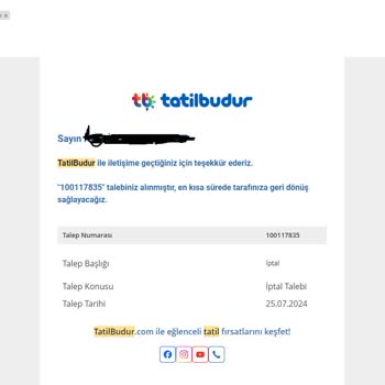 Tatilbudur.com Ücret İadesi