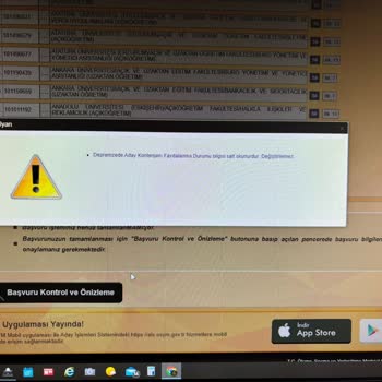 ÖSYM Tercih Uyarı Hatası