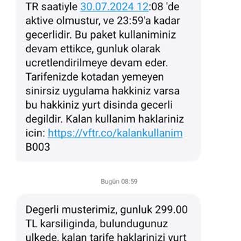 Vodafone'un İzinsiz Servis Aktivasyonu Ve Fahiş Ücret Talebi