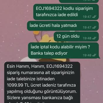 Mavi Ücret İademi Yapmıyor