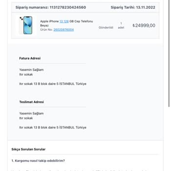A101'den Alınan İphone 13'ün IMEI Sorunu Ve Kapanması