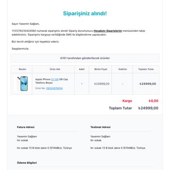 A101'den Alınan İphone 13'ün IMEI Sorunu Ve Kapanması