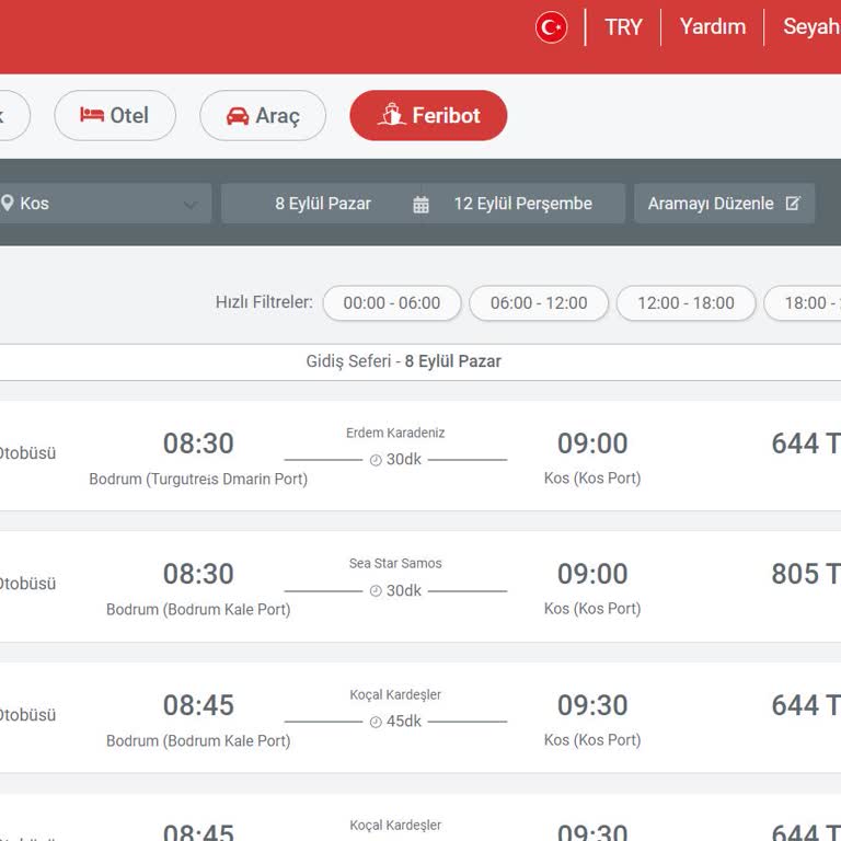 Obilet'ten Aldığım Feribot Bileti