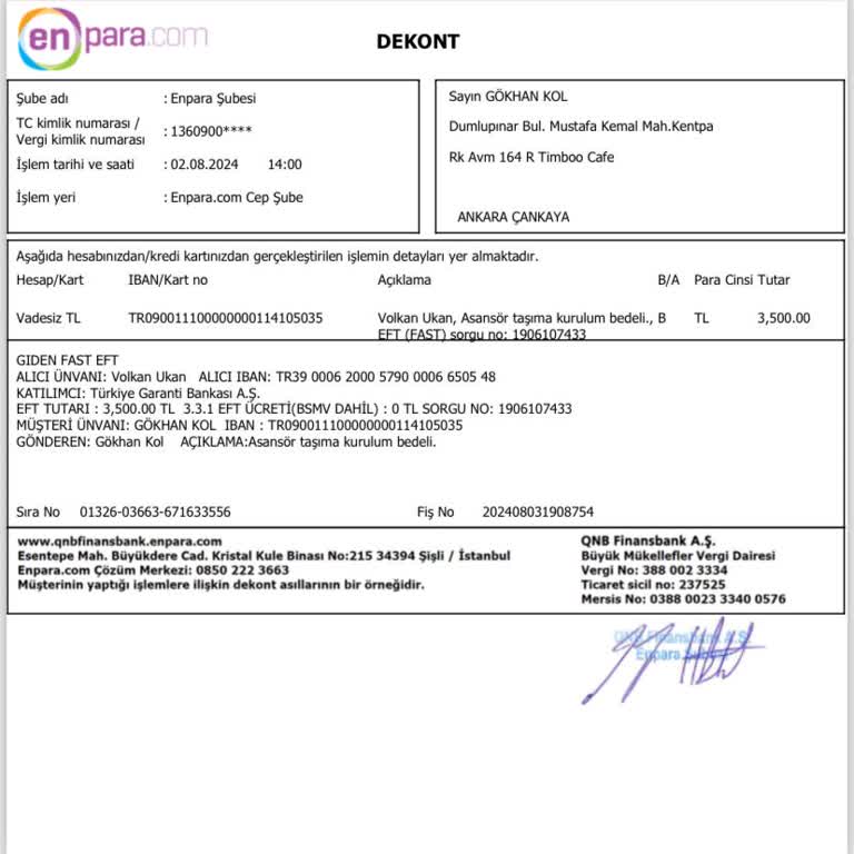 Enza Home Nakliye Ücreti Vermek Zorunda Kaldım