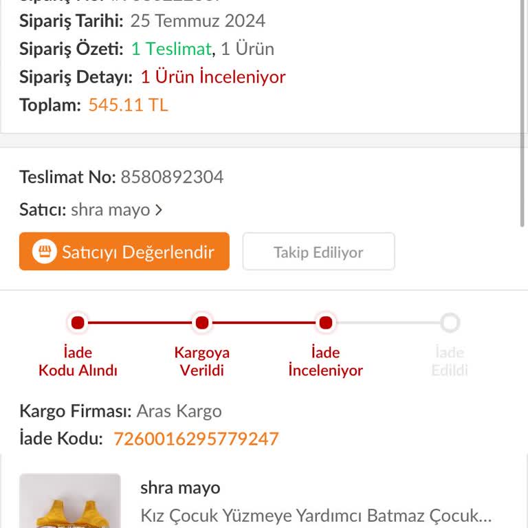 Trendyol Ürünümü İadesini Halen Yapmadı.