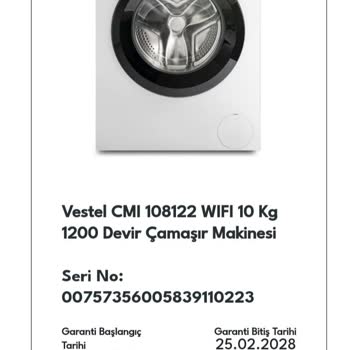 Vestel Çamaşır Makinesi Çok Gürültülü Çalışıyor Ve Çözüm Üretilmiyor