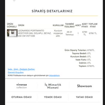 Vivense Müşteri Hizmetleri Şikayet