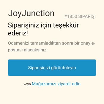 Joyjunction.com.tr Adlı Firma Paramı Aldı Ama Ürünümü Yollamadı