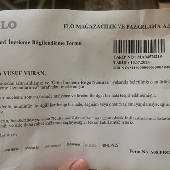 FLO Ayakkabı Yırtık Ve Yara Yapan Ayakkabımın Değişmemesi Geri Gönderilmesi