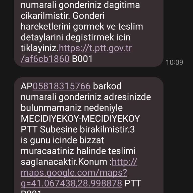 PTT Kargo Mecidiyeköy Şubesi'nin Sürekli Teslimat Sorunu