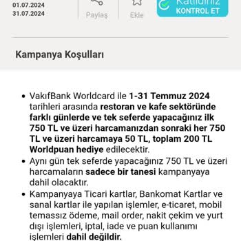 VakıfBank Kredi Kartı Kampanya Şikayetim Hakkında