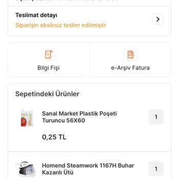 Homend Ütü Siparişimde Yaşadığım Mağduriyet