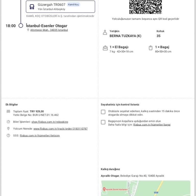 Kamil Koç Otobüs Varış Saati Uyuşmazlığı