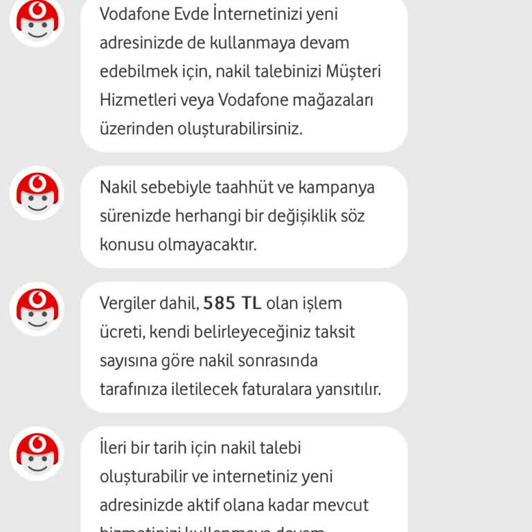 Vodafone Ev İnternetinde Fahiş Nakil Ücreti Sorunu