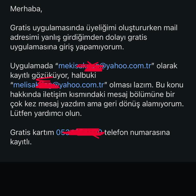 Gratis Müşteri Temsilcisine Ulaşamıyorum