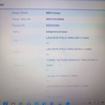 Shopier'de Satış Yapan Beta Premium Wear Eksik Ürün Gönderdi.