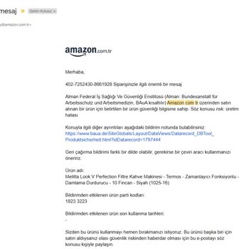 Amazon.com.tr Ayıplı Ürün İadesini Yapmıyor