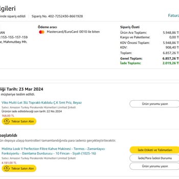 Amazon.com.tr Ayıplı Ürün İadesini Yapmıyor