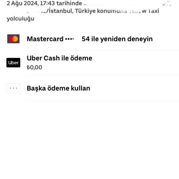 Uber Ücreti 2 Kere Alınmaya Çalışılıyor