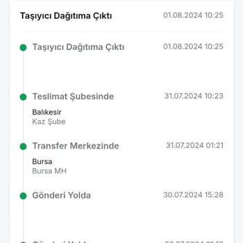 Trendyol Express Balıkesir Kaz Şubesi Dağıtıma Çıkmıyor