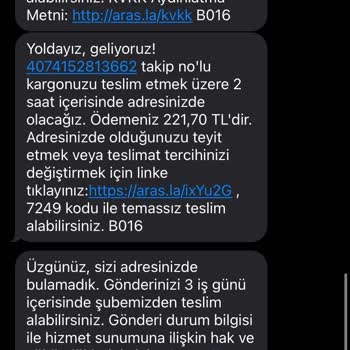 Aras Kargo Tüm Gün Evde Olmamıza Rağmen “evde Yoksunuz” Mesajı
