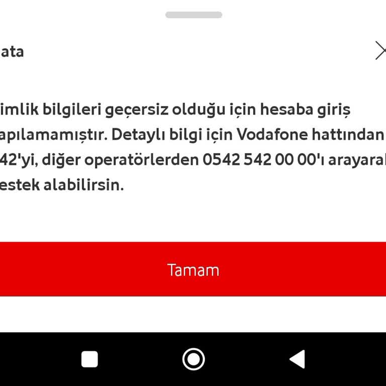 Vodafone Pay Pay Uygulamasına Giriş Yapamıyorum