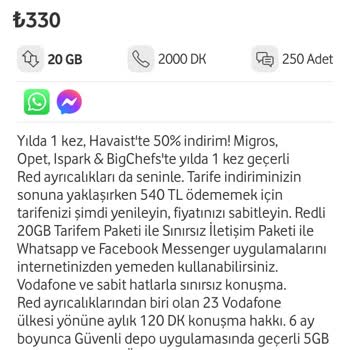 Vodafone Yüksek Fiyatlı Tarifelerle Zor Durumdayım