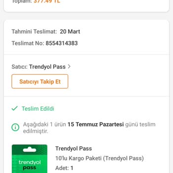 Trendyol Sipariş Gecikmesi!