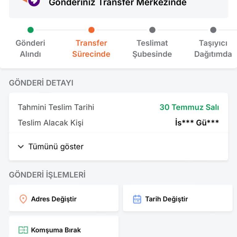 Trendyol Express Kargo Sabit Bekliyor